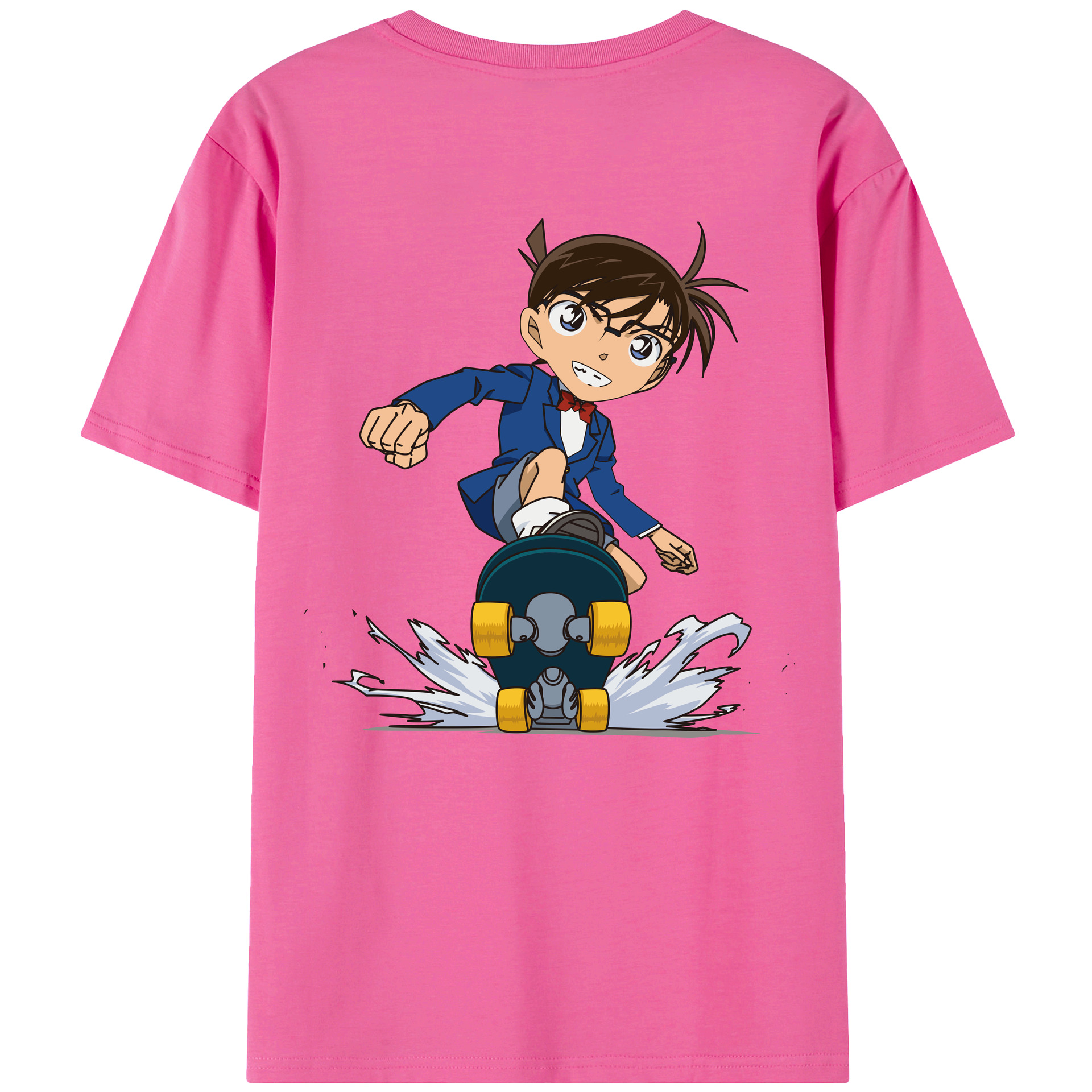 （画像用） 名探偵コナン 江戸川 コナン Detective Conan Conan Edogawa レディース半袖Tシャツ(バックプリント)